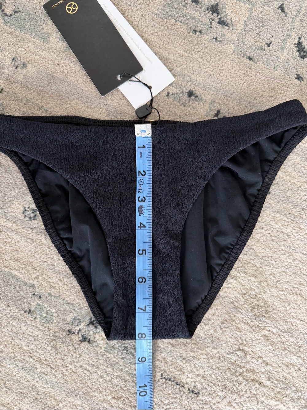 NWT Vix Ferenze Crinkle Full Swim Bikini Bottom Black - Picture 6 of 8